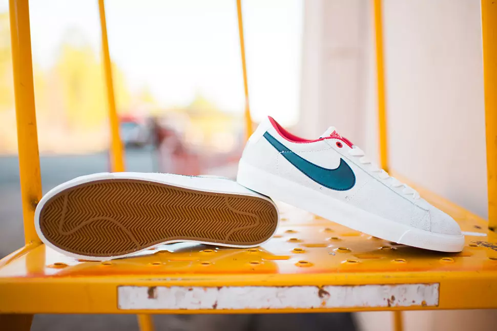 Nike SB Blazer Low GT Hvid Obsidian Rød