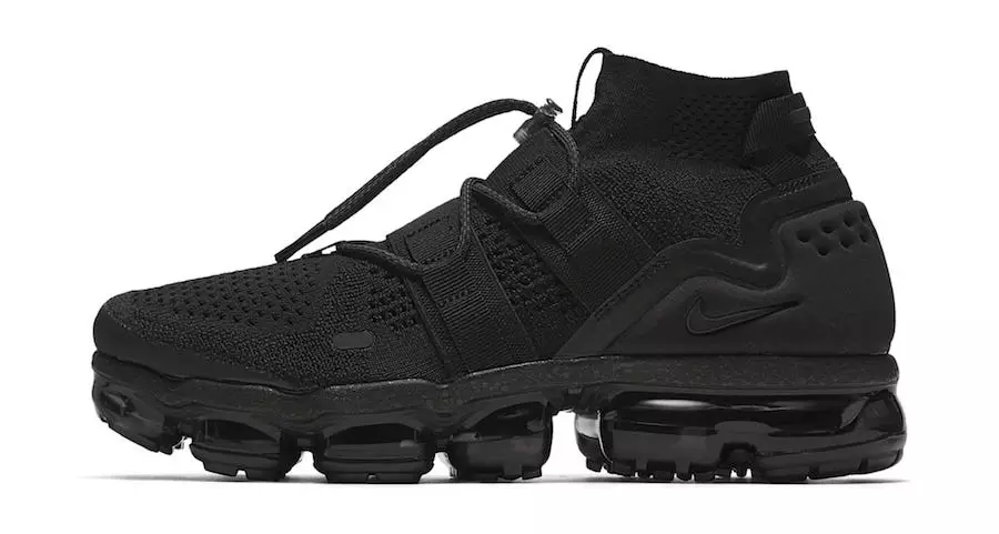 Nike Air VaporMax Flyknit Utility Triple Negru