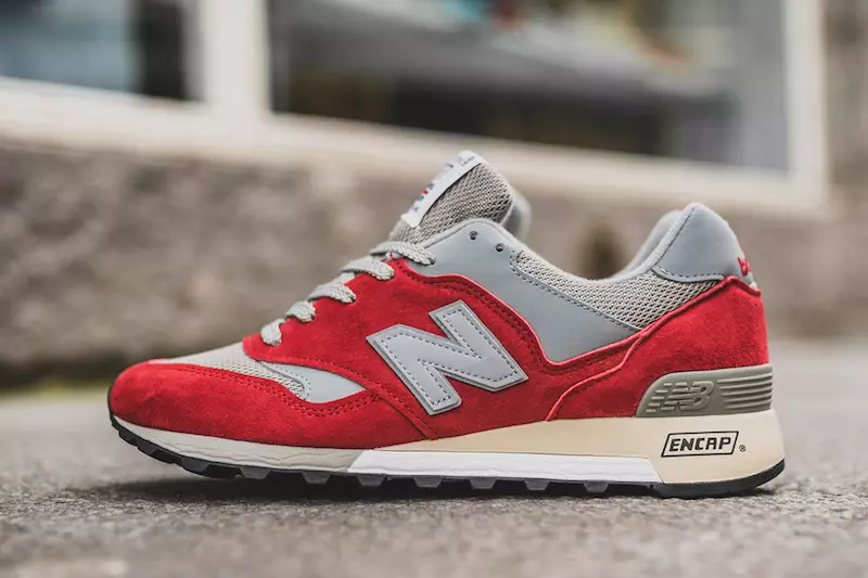 New Balance 577 Fabricado na Inglaterra Vermelho Cinza