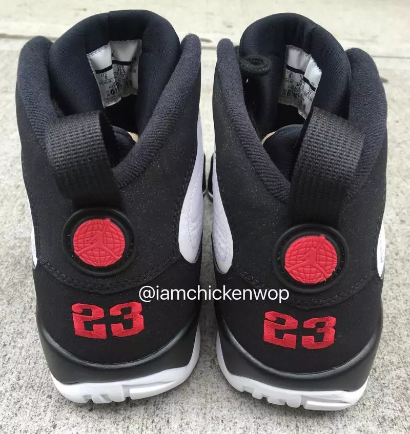 Air Jordan 9 Retro OG 2016 თეთრი შავი წითელი