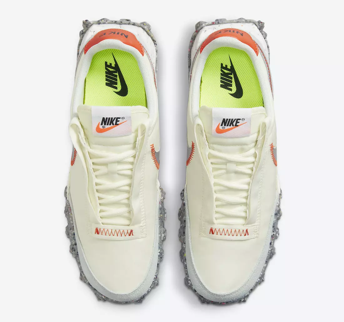 Nike Waffle Racer Crater Coconut Milk Team Orange Metallic Silver CT1983-105 Санаи нашр