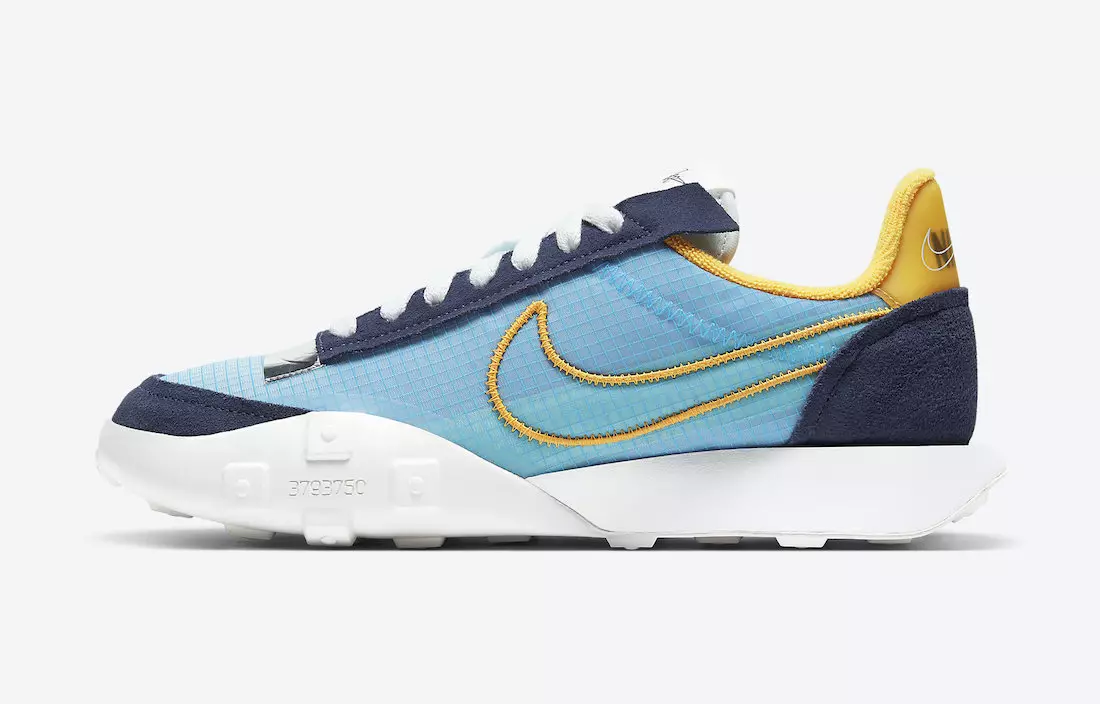 Nike Waffle Racer 2X Zwart Blauw University Gold DC4467-400 Releasedatum