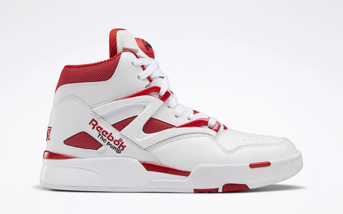 Sipërfaqet Reebok Pump Omni Zone II në të bardhë dhe të kuqe