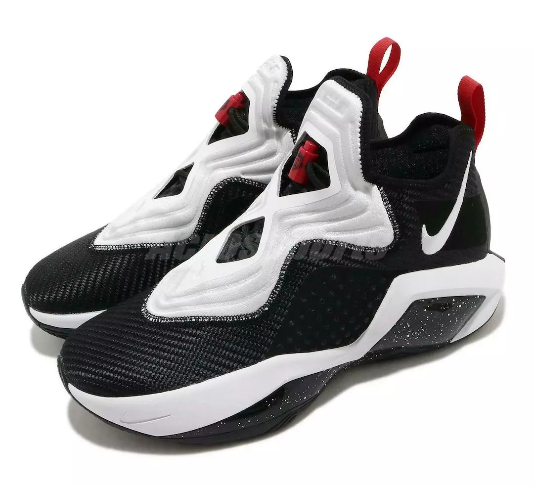 Nike LeBron Soldier 14 Preto Branco Universidade Vermelho CK6047-002 Data de lançamento