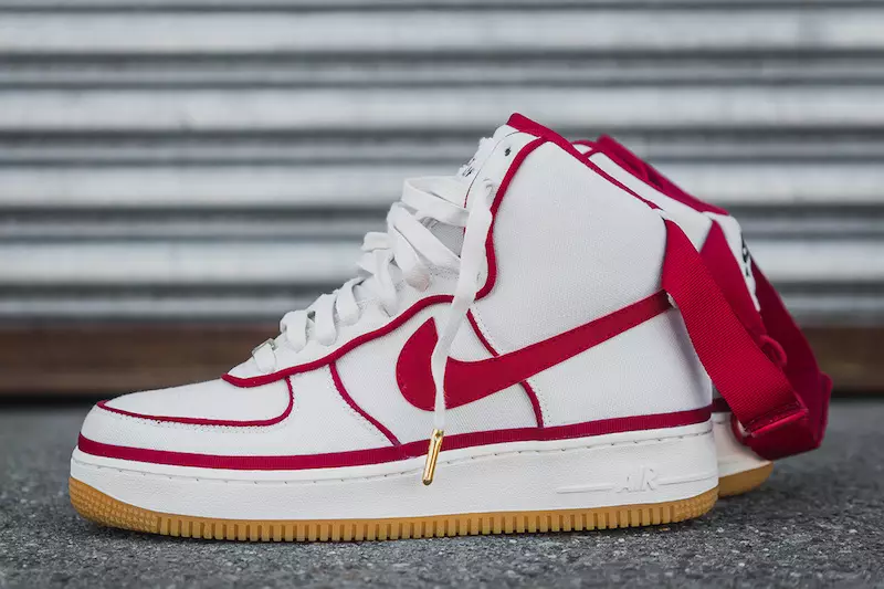 Nike Air Force 1 07 LV8 Biały Gym Czerwony