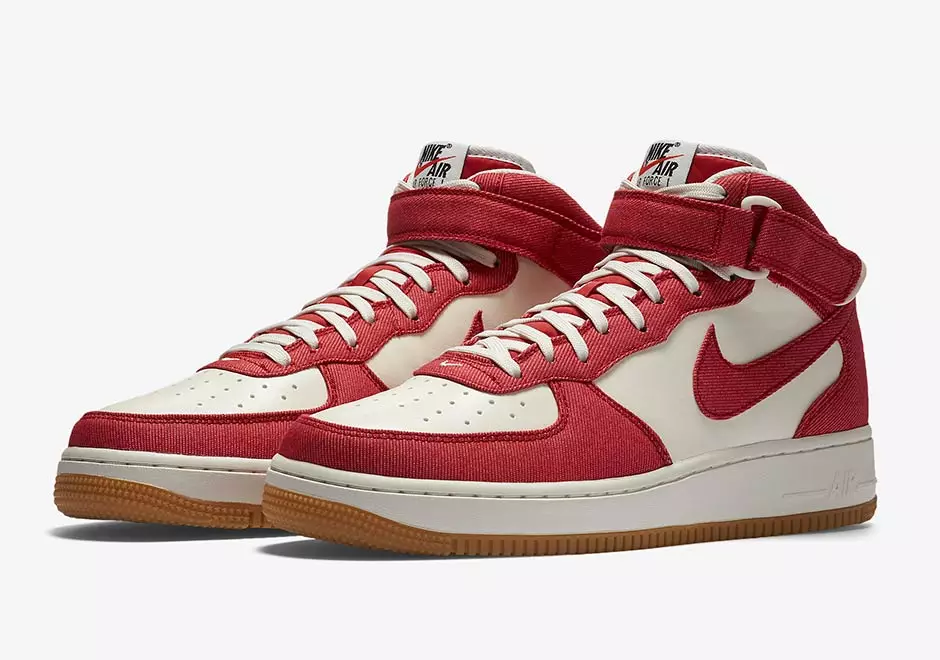 Nike Air Force 1 Mid Red Denim