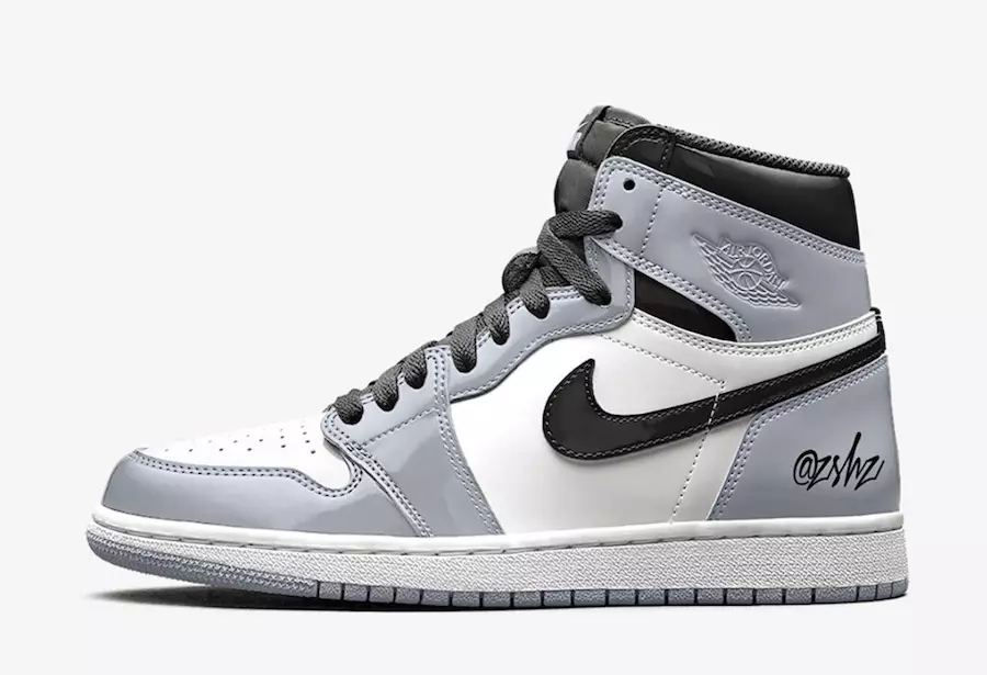 Air Jordan 1 פּאַטענט לעדער ווייַס אַוראָראַ שווארצע CD0461-100 מעלדונג טאָג