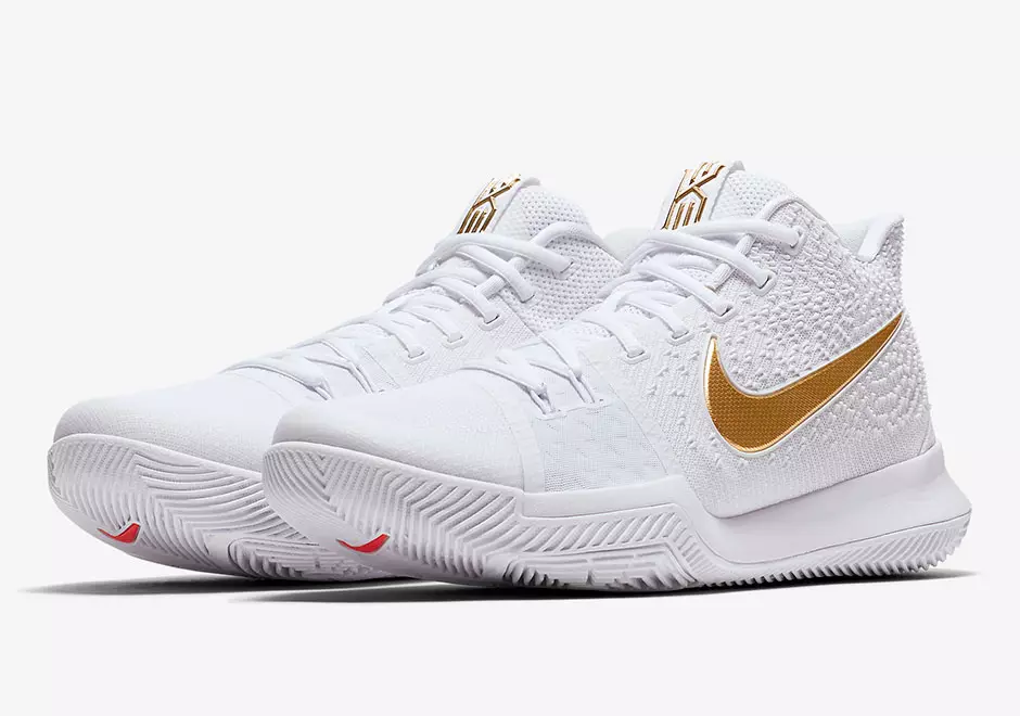 Las Nike Kyrie 3 PE blancas y doradas de Kyrie Irving finalmente se lanzan