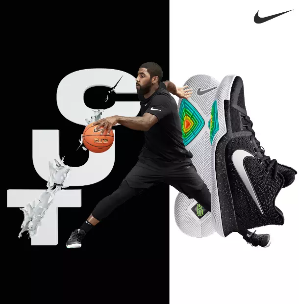 Nike Kyrie 3 Hitam Putih 852395-018