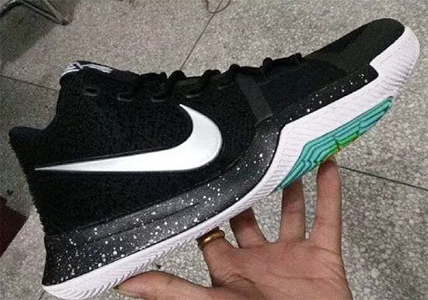 Nike Kyrie 3 Mkesha wa Krismasi Nyeusi Nyeupe