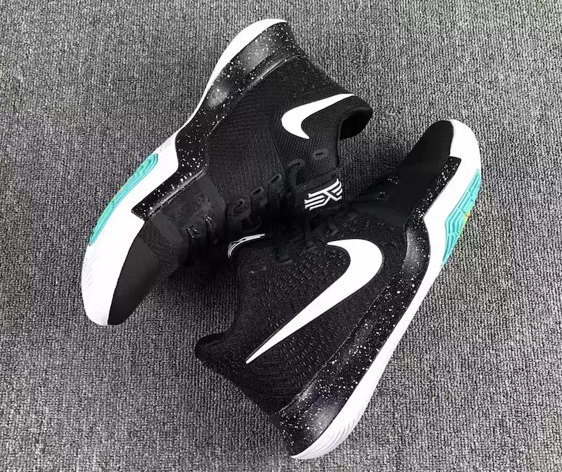 Nike Kyrie 3 черный белый сбоку