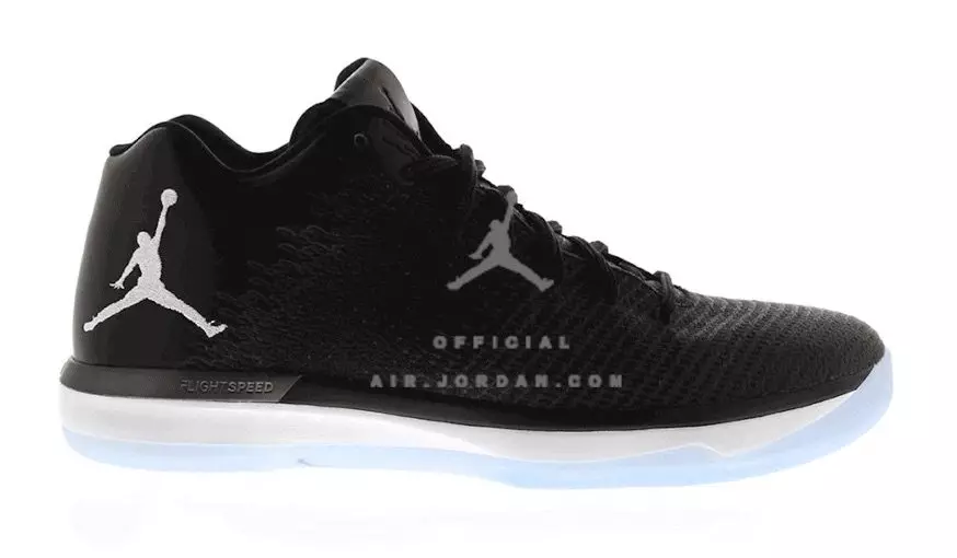 Air Jordan XXX1 төмен қара ақ көктем 2017 түсті