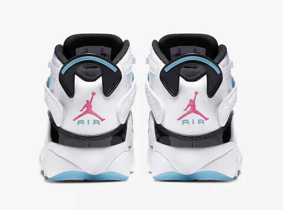 Jordan 6 Ringe Hvid Hyper Pink Lyseblå Fury CK0017-100 Udgivelsesdato