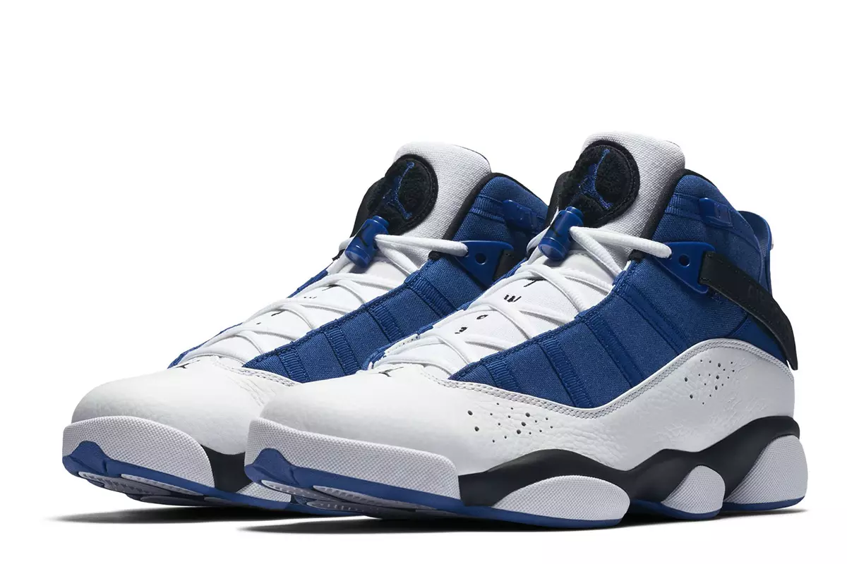 Jordan 6 Ringen Blauw Wit Zwart