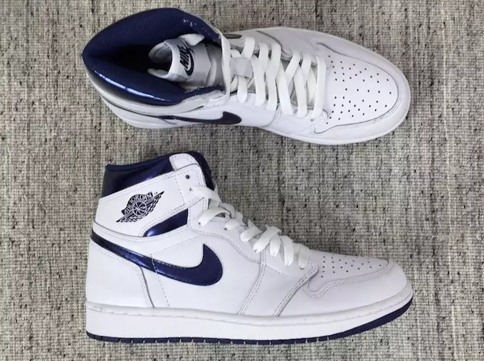 Дата выхода Air Jordan 1 White Metallic Navy OG