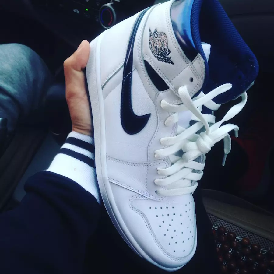 Air Jordan 1 OG White Metallic Navy 2016