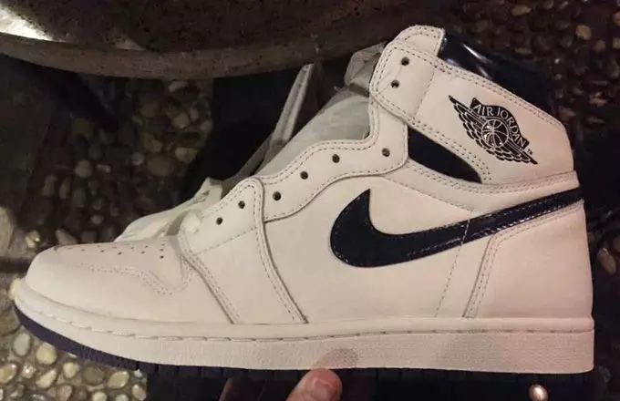 Air Jordan 1 OG White Metallic Navy 2016 година