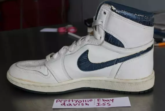 Air Jordan 1 OG White Metallic Navy 2016