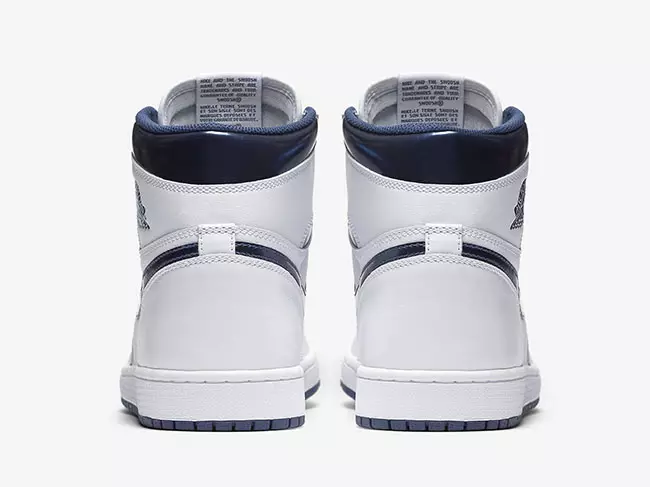 Air Jordan 1 Retro High OG Hvid Metallic Navy