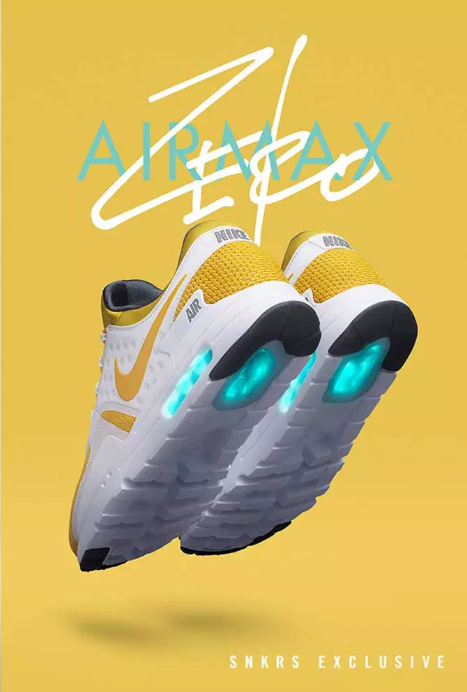 Nike Air Max Zero לבן צהוב תאריך יציאה