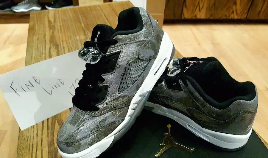 Air Jordan 5 Low GS All Star Grå Hvit Svart