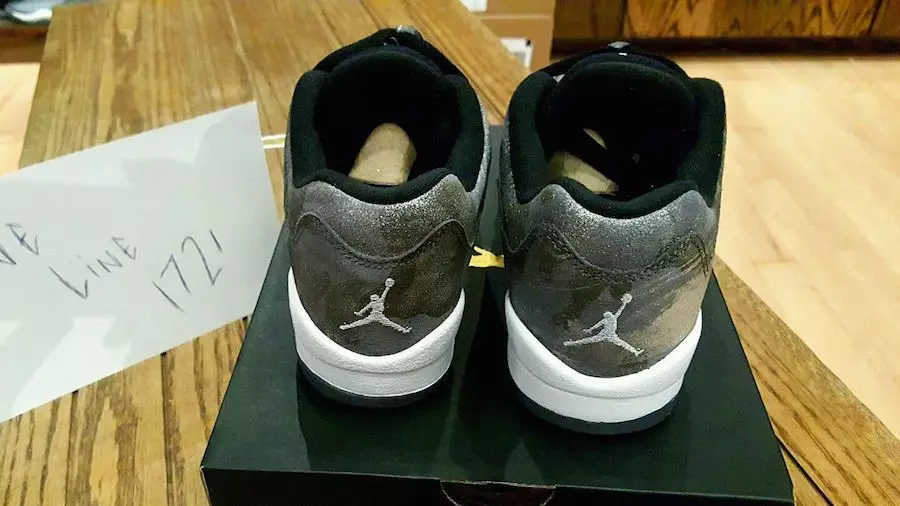 Air Jordan 5 Düşük GS All Star Gri Beyaz Siyah