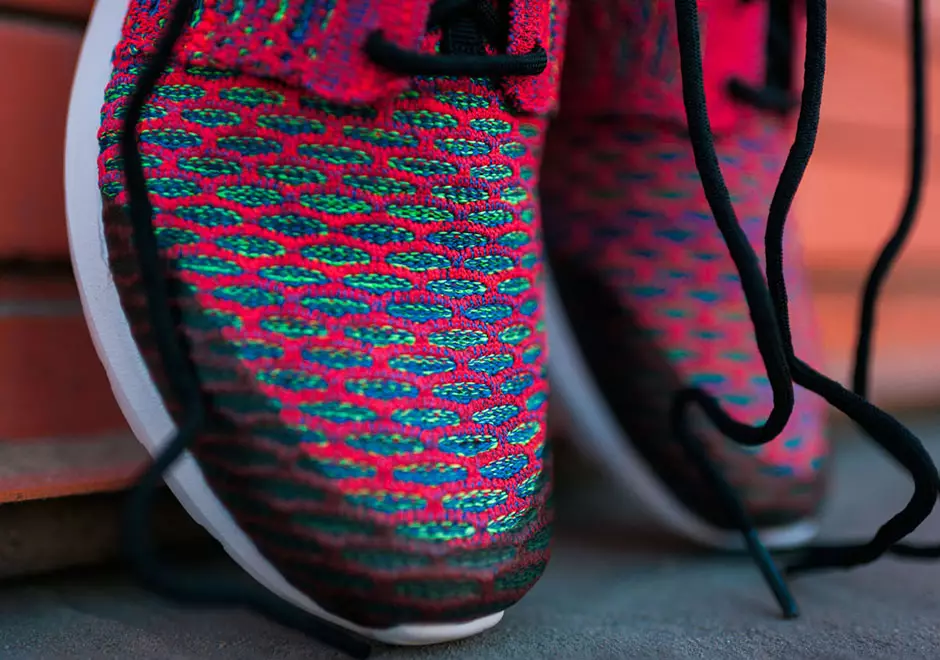 نايك روش NM Flyknit SE متعدد الألوان مشرق قرمزي