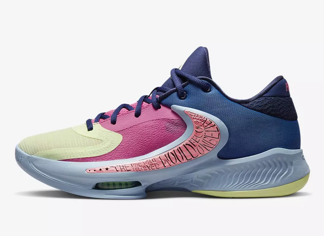 Nike Zoom Freak 4 Unbelievable Dark Marina Blue Barely Volt Pink Gaze DO9680-400 Թողարկման ամսաթիվ