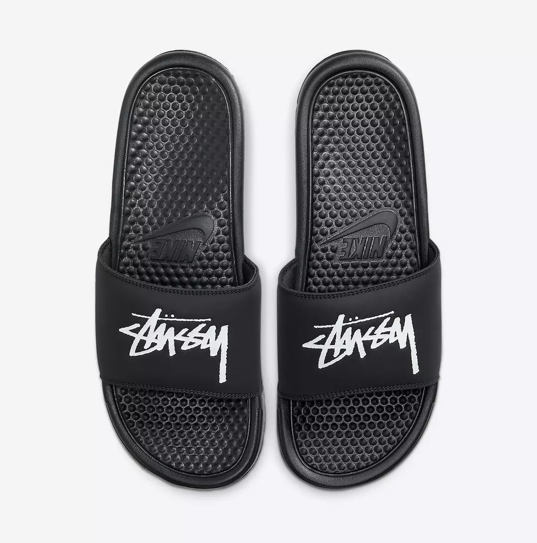 Klapki Stussy Benassi Czarne CW2787-001