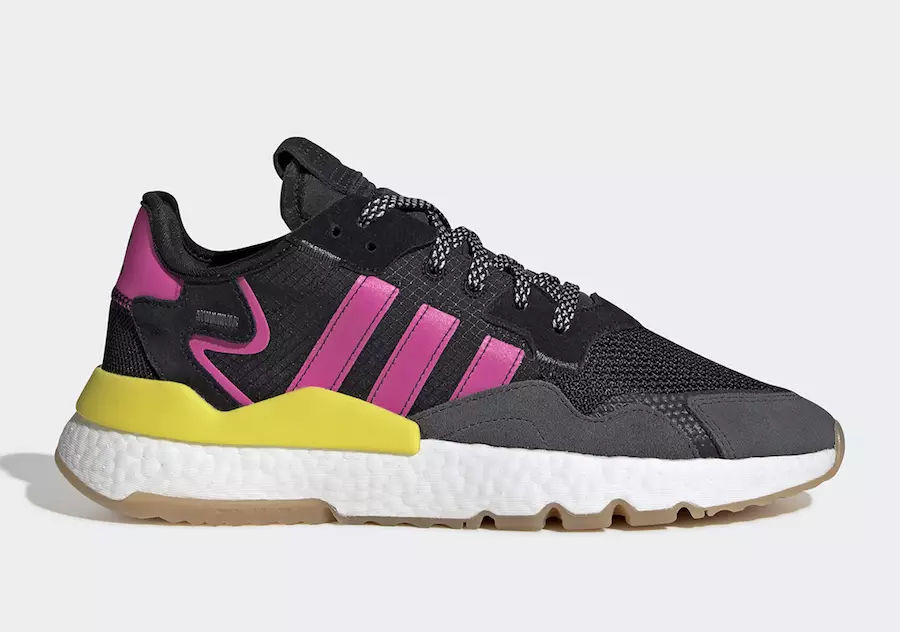 adidas Nite Jogger disponible en rose choc avec bas en gomme