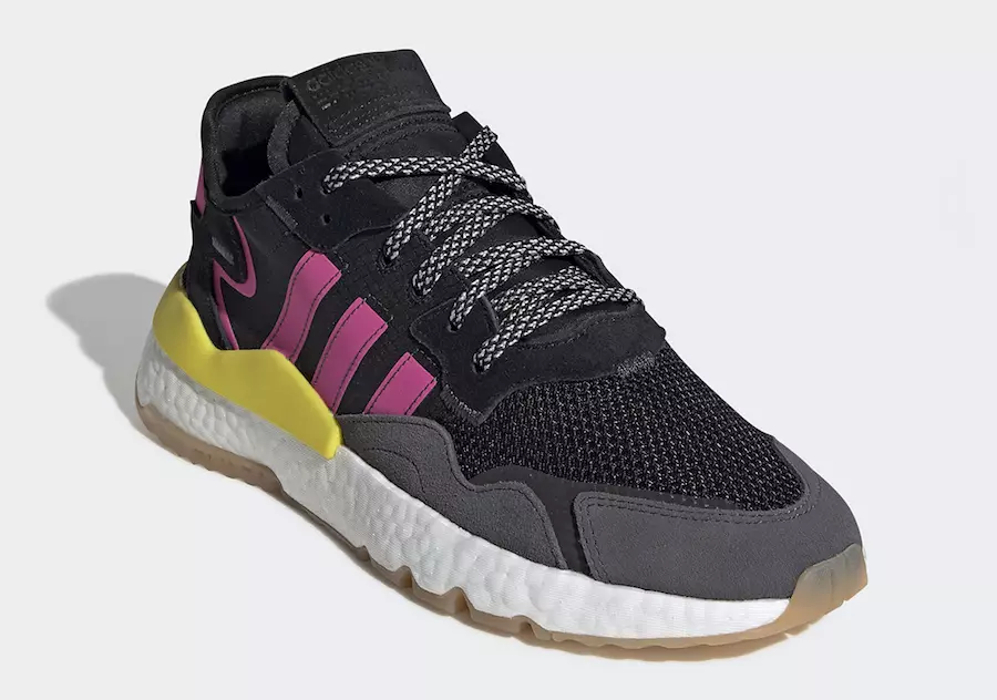 Adidas Nite Jogger Black Shock Pink Gum EG2955 Väljalaskekuupäev