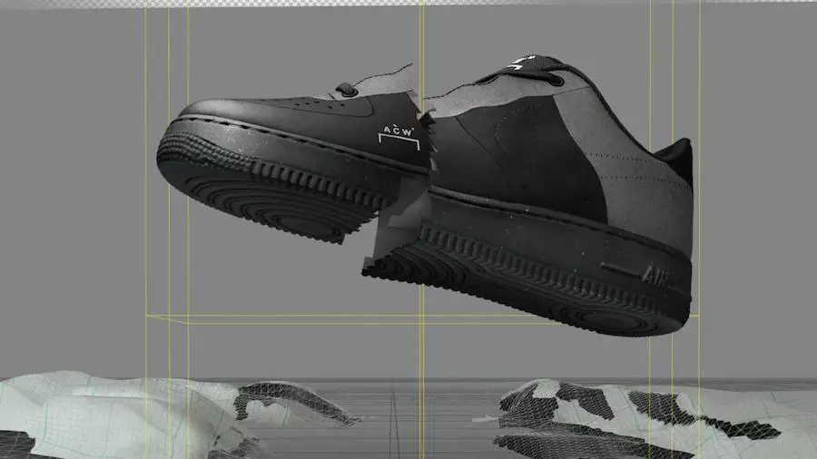 Nike x A-COLD-WALL Air Force 1 Қара түсті