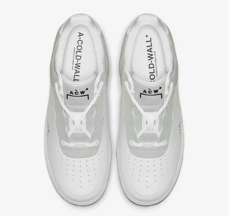 A-COLD-WALL ACW Nike Air Force 1 White BQ6924-100 Chiqarilish sanasi