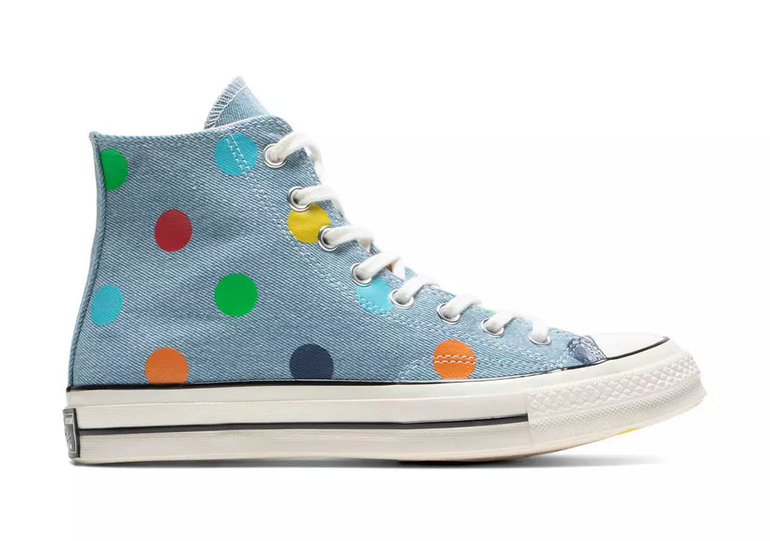 Tyler, The Creator x Converse Chuck 70 Hi Covered in Denim and Polka Dots