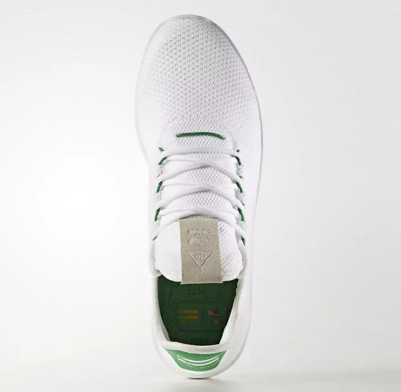 Pharrell adidas တင်းနစ် Hu White Green Release Date BA7828 ထိပ်တန်း