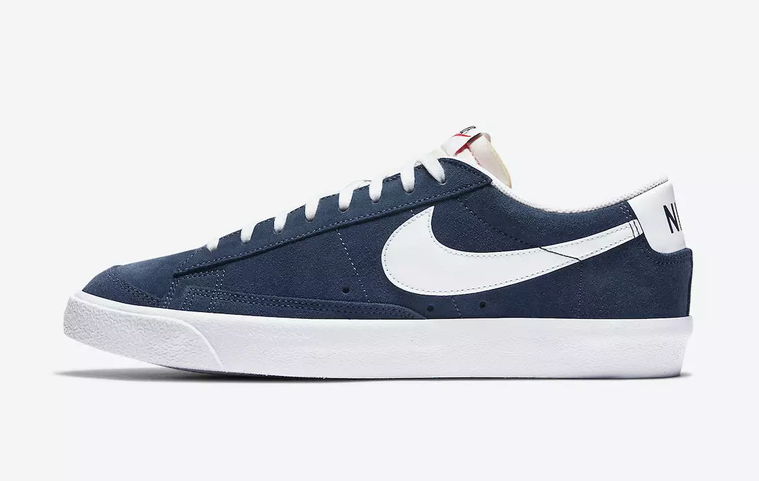 Nike Blazer Low Navy Suede DA7254-400 Tarehe ya Kutolewa