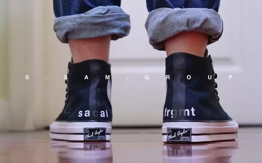 sacai x σχέδιο θραύσματος x Converse Chuck Taylor