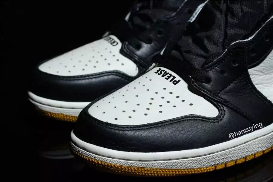 Air Jordan 1 NRG No Ls Varsity Maize 861428-107 מעלדונג טאָג