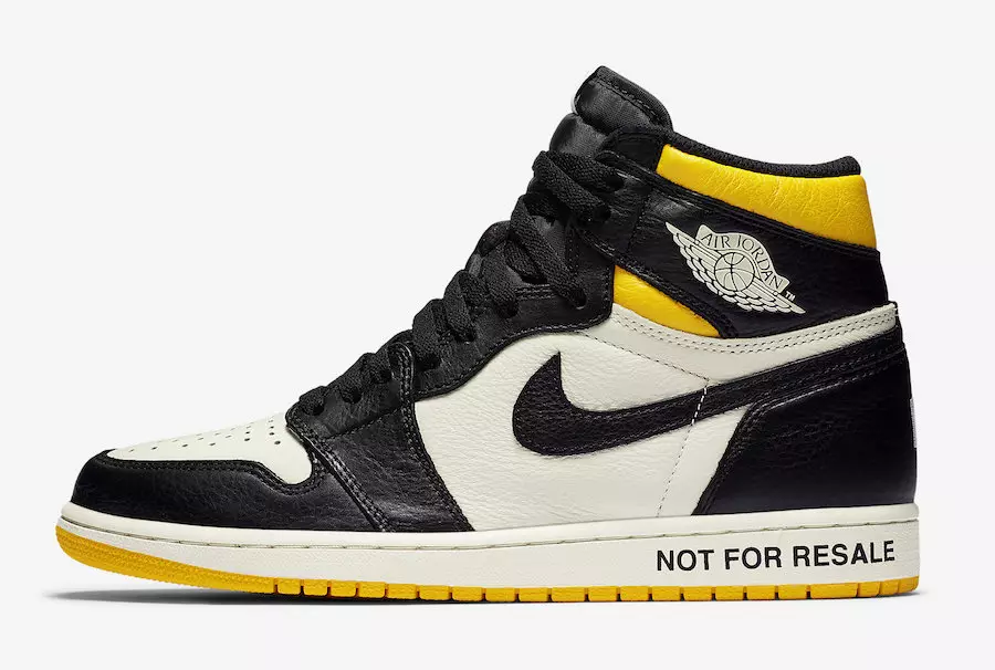 Air Jordan 1 NRG No Ls Varsity Maize 861428-107 Buraxılış Tarixi Qiymət