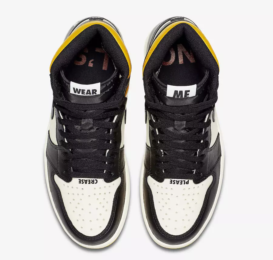 Air Jordan 1 NRG No Ls Varsity Maize 861428-107 Buraxılış Tarixi Qiymət