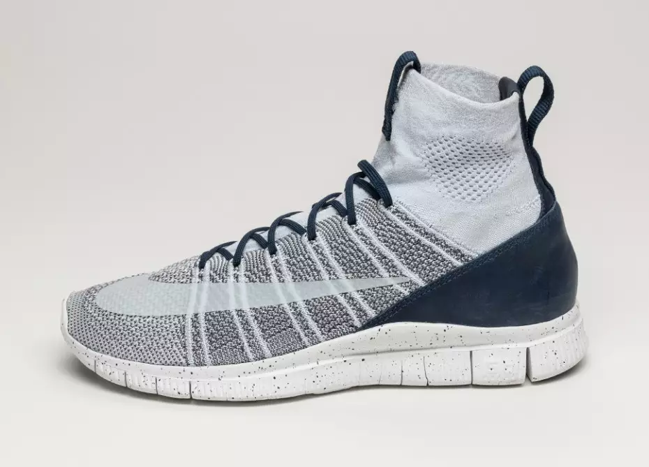 Nike Free Flyknit Mercurial Platinum Biały Szary Obsydian