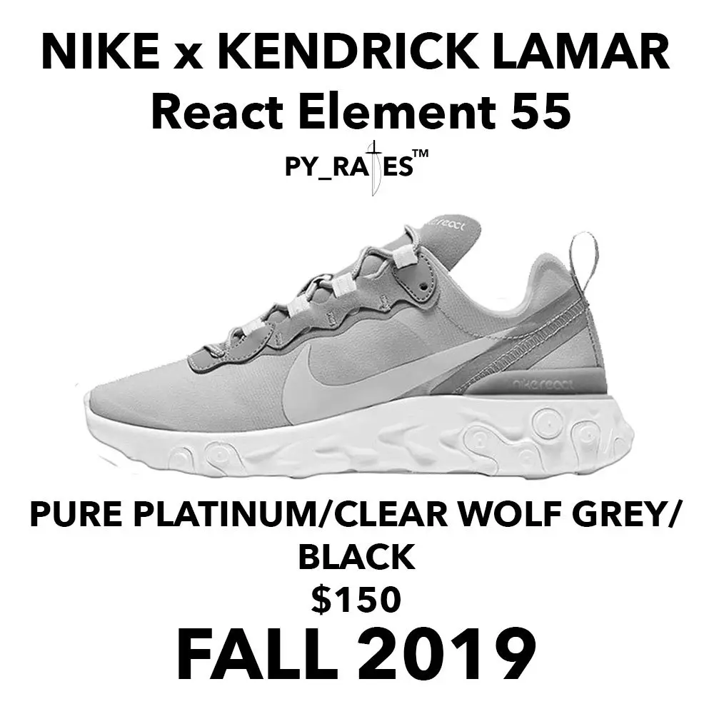 Kendrick Lamar x Nike React Element 55 Ημερομηνία κυκλοφορίας