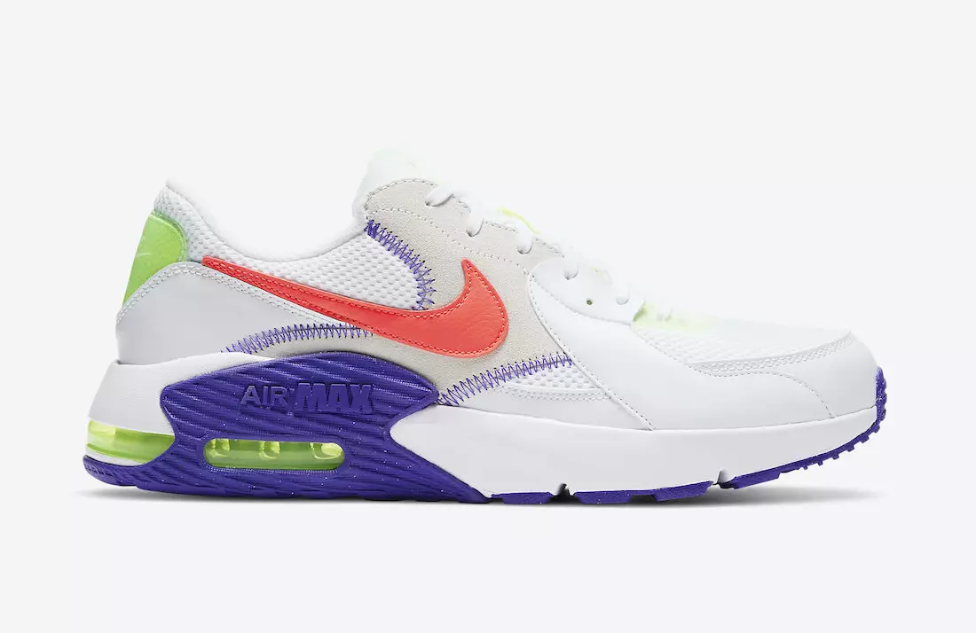 Nike Air Max Excee White Indigo Volt Crimson DD2985-100 väljalaskekuupäev