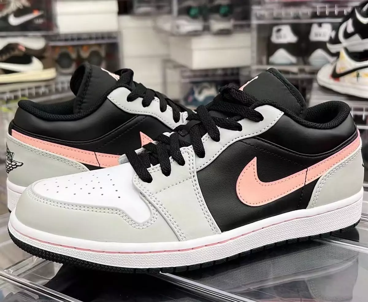 Air Jordan 1 matala musta harmaa vaaleanpunainen 553558-062 Julkaisupäivä