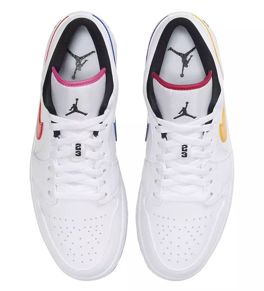 Air Jordan 1 Low White Multi-Color CW7009-100 Чыгарылган датасы