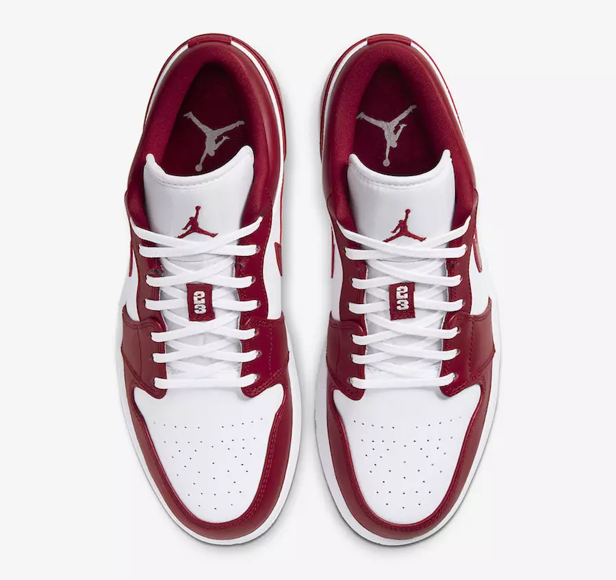 Air Jordan 1 Low Gym Rosse Bianche 553558-611 Data di rilascio Prezzo