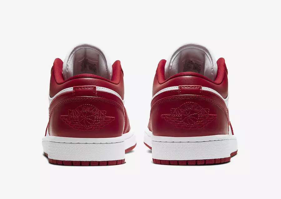 Air Jordan 1 Low Gym Red White 553558-611 ဖြန့်ချိသည့်ရက်စွဲ စျေးနှုန်း