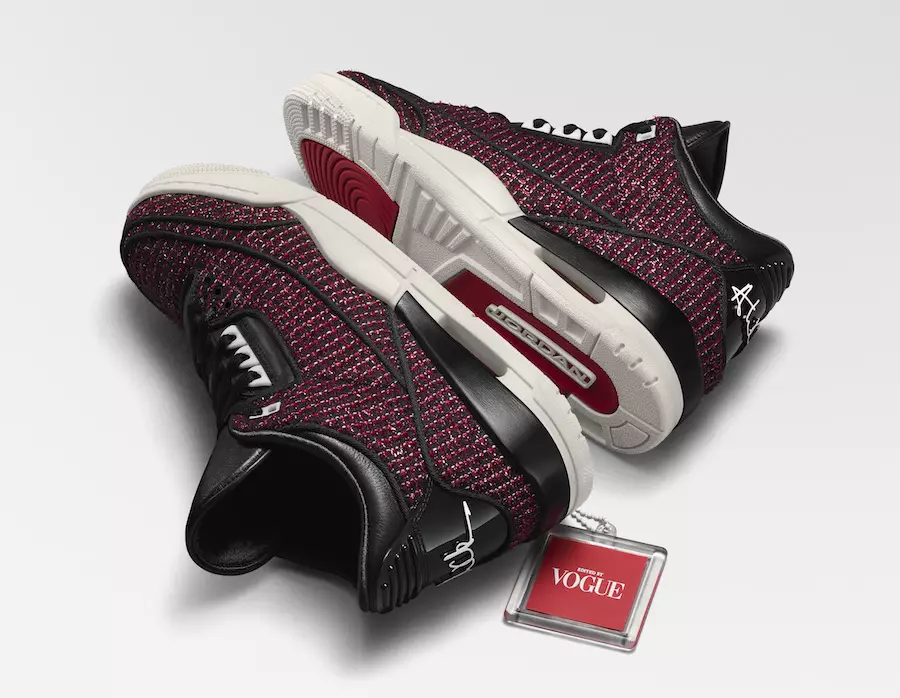 Data de llançament de Vogue Air Jordan 3 AWOK University Red