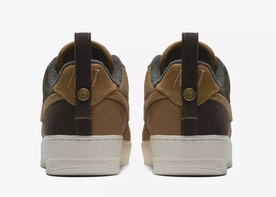 Tarehe ya Kutolewa ya Carhartt Nike Air Force 1 AV4113-200