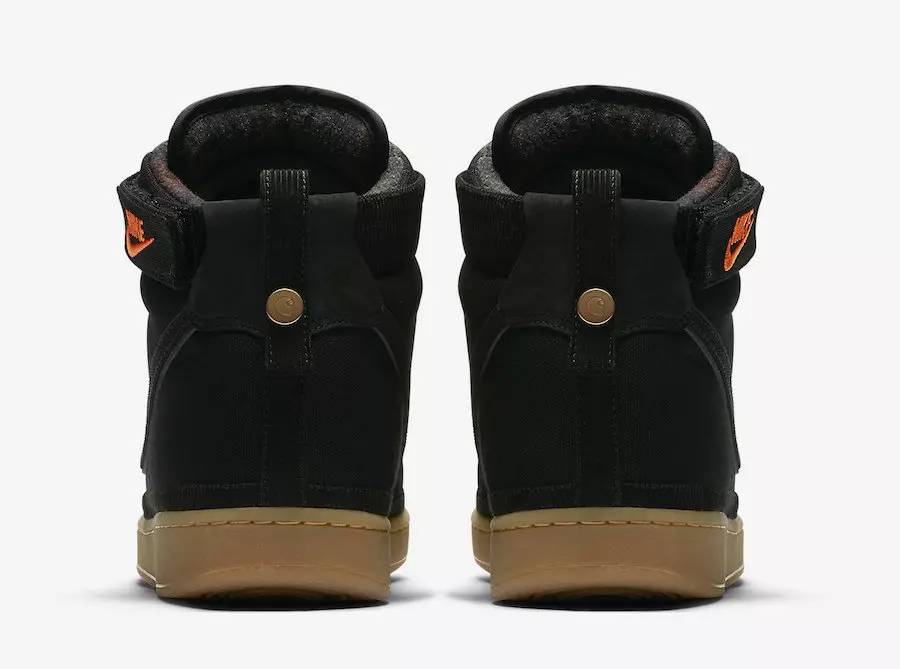 Carhartt WIP Nike Vandal High Supreme Black Gum AV4115-001 Release Date